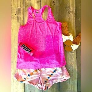 Shorts & Tank Top Set
Young Fabulous & Broke shorts
RBX Pink Tank Top
Work out